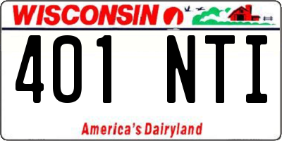 WI license plate 401NTI