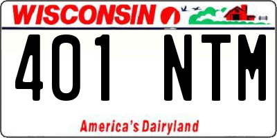 WI license plate 401NTM