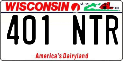 WI license plate 401NTR