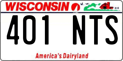 WI license plate 401NTS