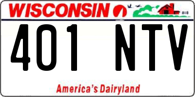 WI license plate 401NTV