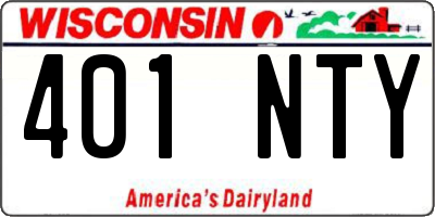 WI license plate 401NTY