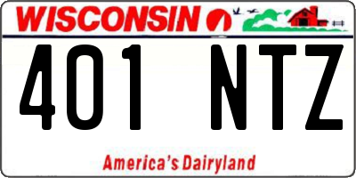 WI license plate 401NTZ