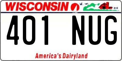 WI license plate 401NUG