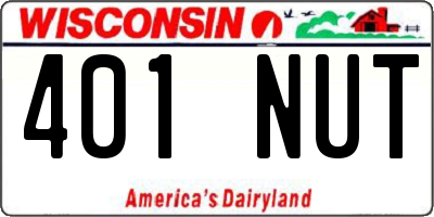 WI license plate 401NUT