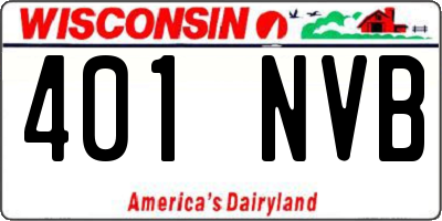 WI license plate 401NVB