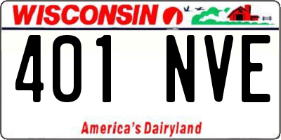 WI license plate 401NVE