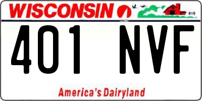 WI license plate 401NVF