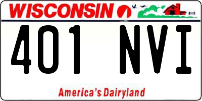 WI license plate 401NVI
