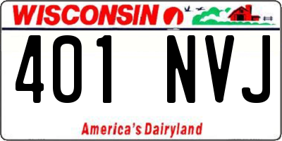 WI license plate 401NVJ