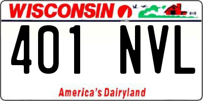WI license plate 401NVL
