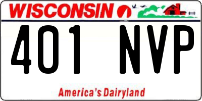 WI license plate 401NVP