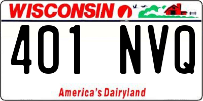 WI license plate 401NVQ