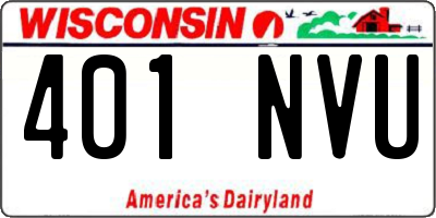 WI license plate 401NVU