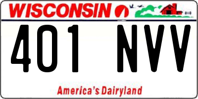 WI license plate 401NVV