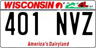 WI license plate 401NVZ