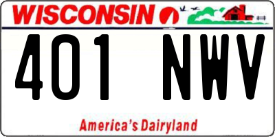 WI license plate 401NWV