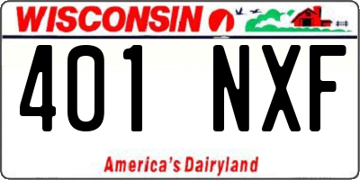 WI license plate 401NXF