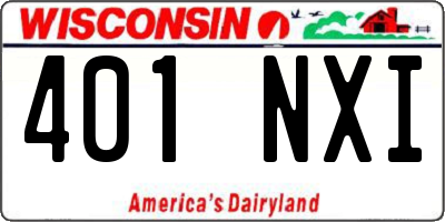 WI license plate 401NXI