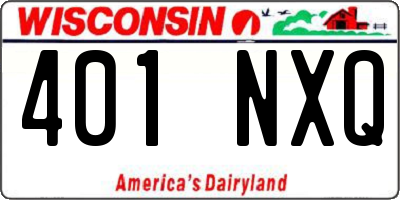 WI license plate 401NXQ
