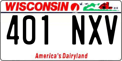 WI license plate 401NXV