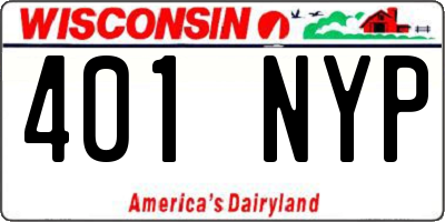 WI license plate 401NYP