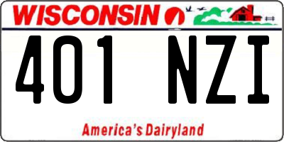 WI license plate 401NZI