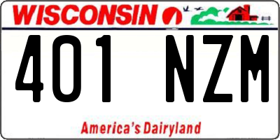WI license plate 401NZM