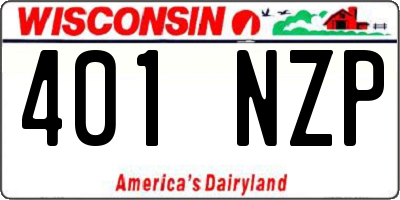 WI license plate 401NZP
