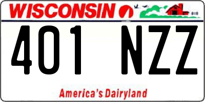 WI license plate 401NZZ