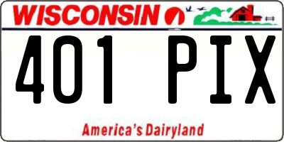 WI license plate 401PIX