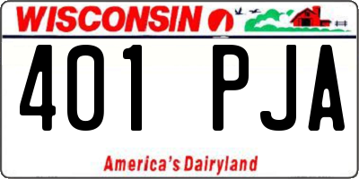 WI license plate 401PJA