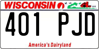 WI license plate 401PJD