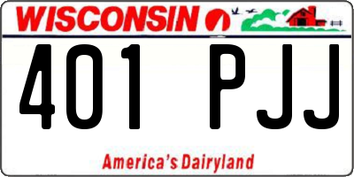 WI license plate 401PJJ