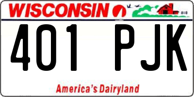WI license plate 401PJK