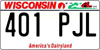WI license plate 401PJL