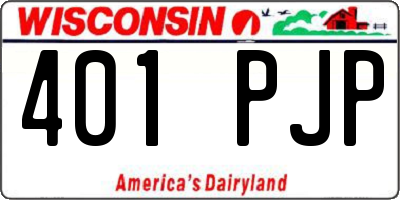 WI license plate 401PJP