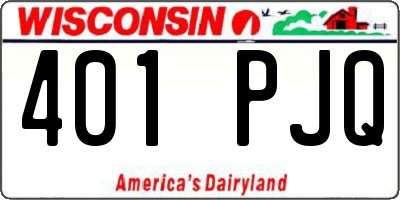 WI license plate 401PJQ