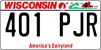 WI license plate 401PJR
