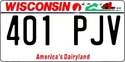 WI license plate 401PJV