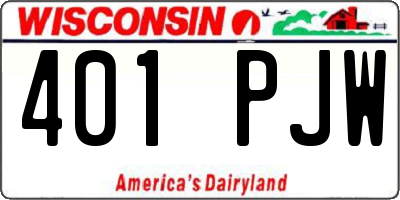 WI license plate 401PJW
