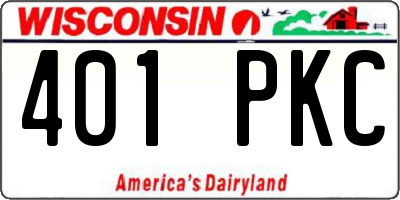 WI license plate 401PKC