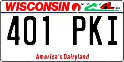 WI license plate 401PKI