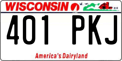 WI license plate 401PKJ