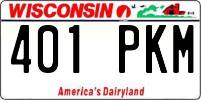 WI license plate 401PKM