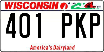 WI license plate 401PKP