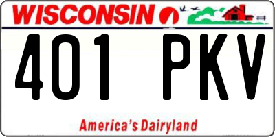 WI license plate 401PKV