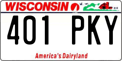 WI license plate 401PKY