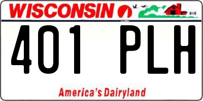 WI license plate 401PLH
