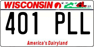 WI license plate 401PLL